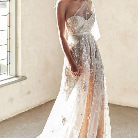 Robe de Mariée Bohème Beige - Robe de mariée bohème