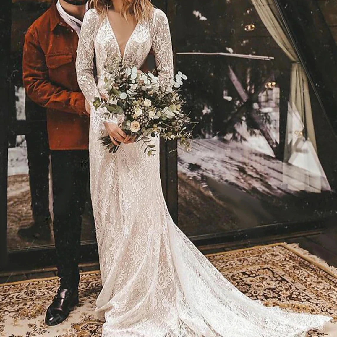 Robe de Mariée Boheme Avec Manche - Robe de mariée bohème