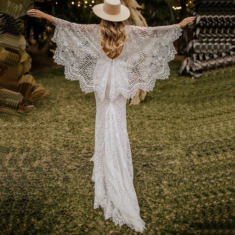 Robe de Mariée Bohème Champetre Grande Taille - Robe de mariée bohème