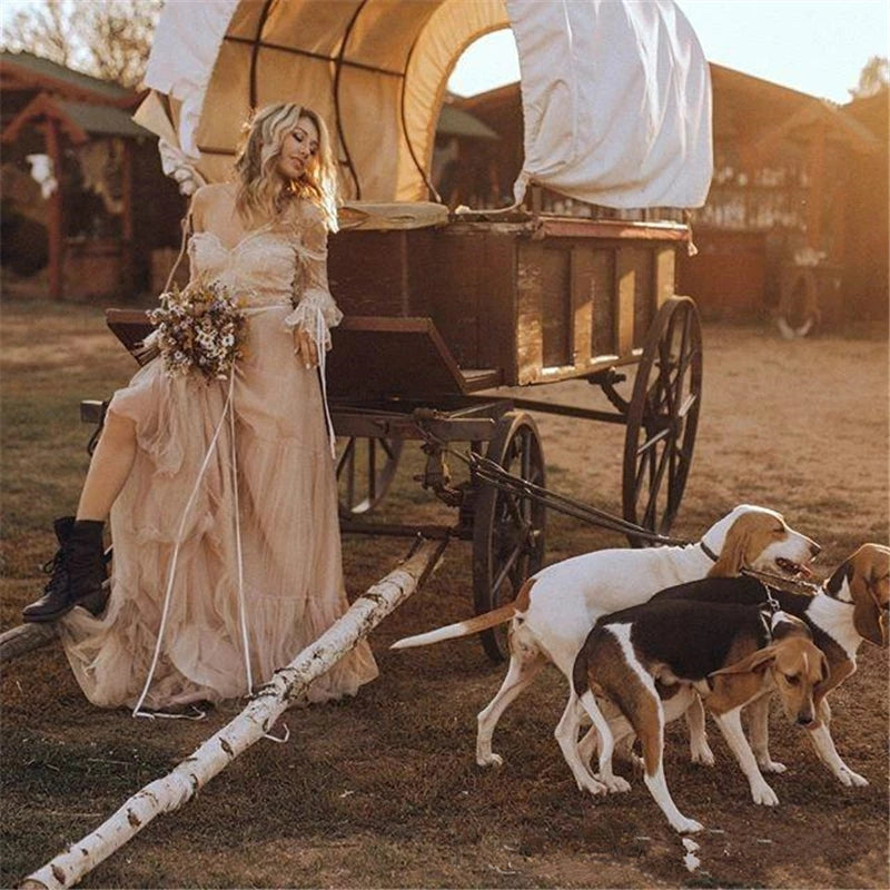 Robe de Mariée Rétro Bohème - Robe de mariée bohème