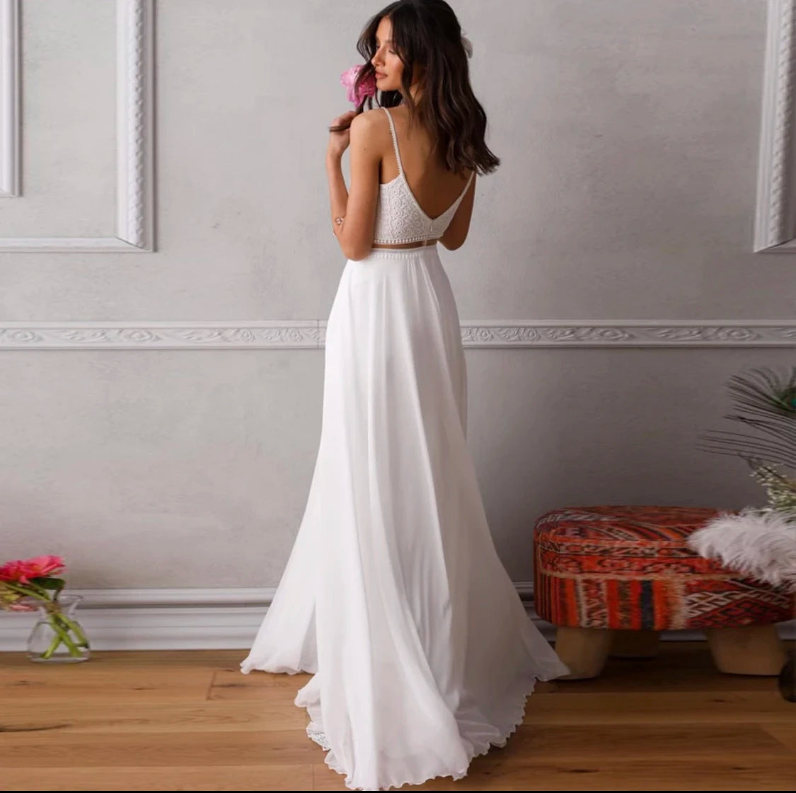Boheme Robe de Mariée Femme Ronde Grande Taille | Robe de Mariée Bohème