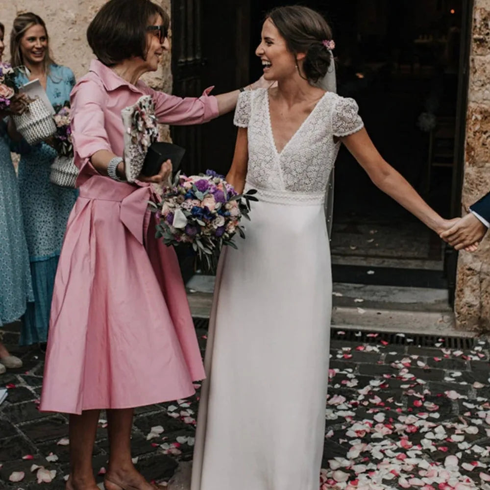 Robe de Mariée Bohème Manche Courte - Robe de mariée bohème