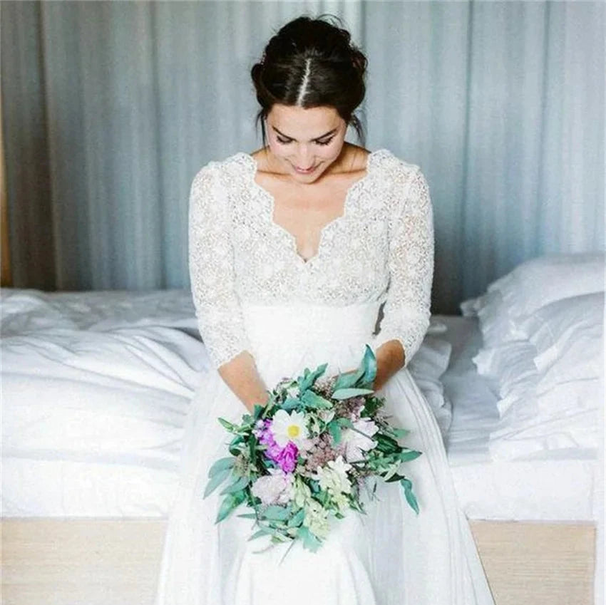 Robe de Mariée Bohème Sans Traine - Robe de mariée bohème