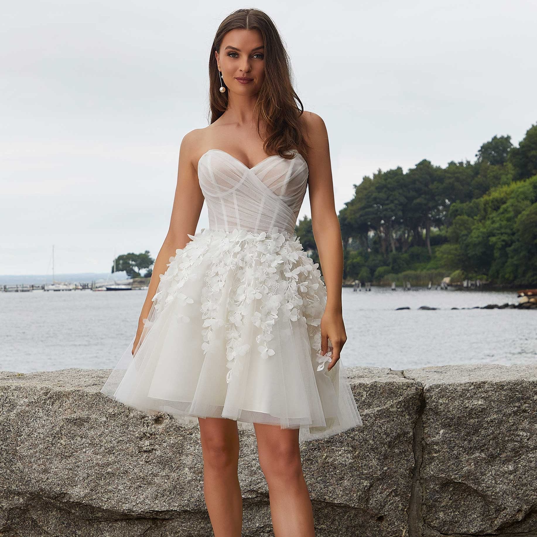 Bohème Simple Robe de Mariée Courte - Robe de mariée bohème