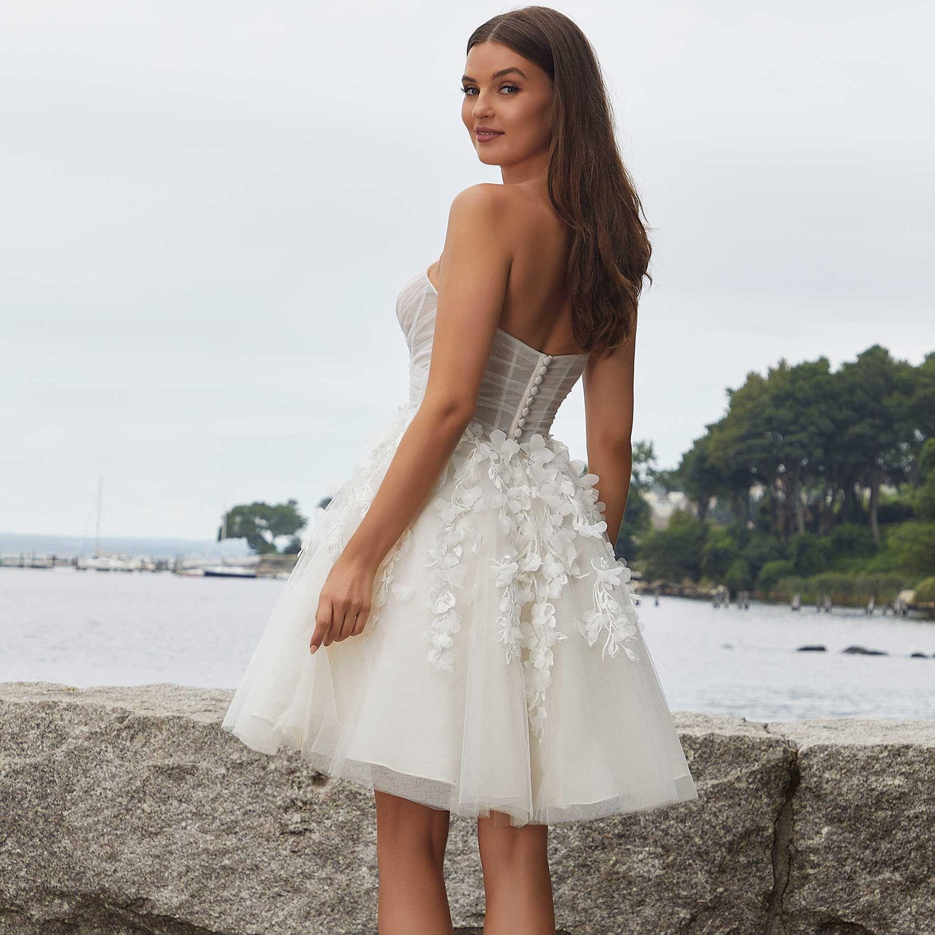 Bohème Simple Robe de Mariée Courte - Robe de mariée bohème