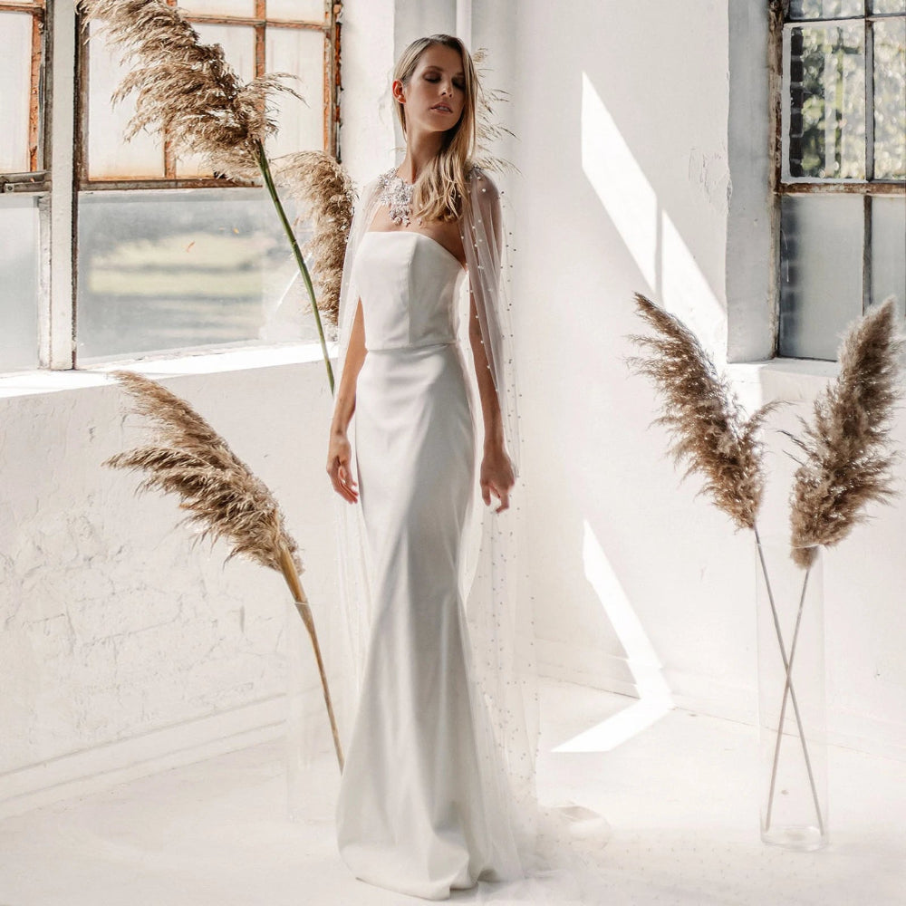 Robe de mariée cape