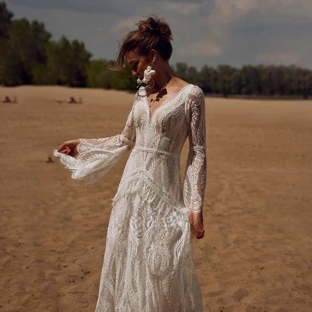 Boheme Robe de Mariée Hippie Chic - Robe de mariée bohème