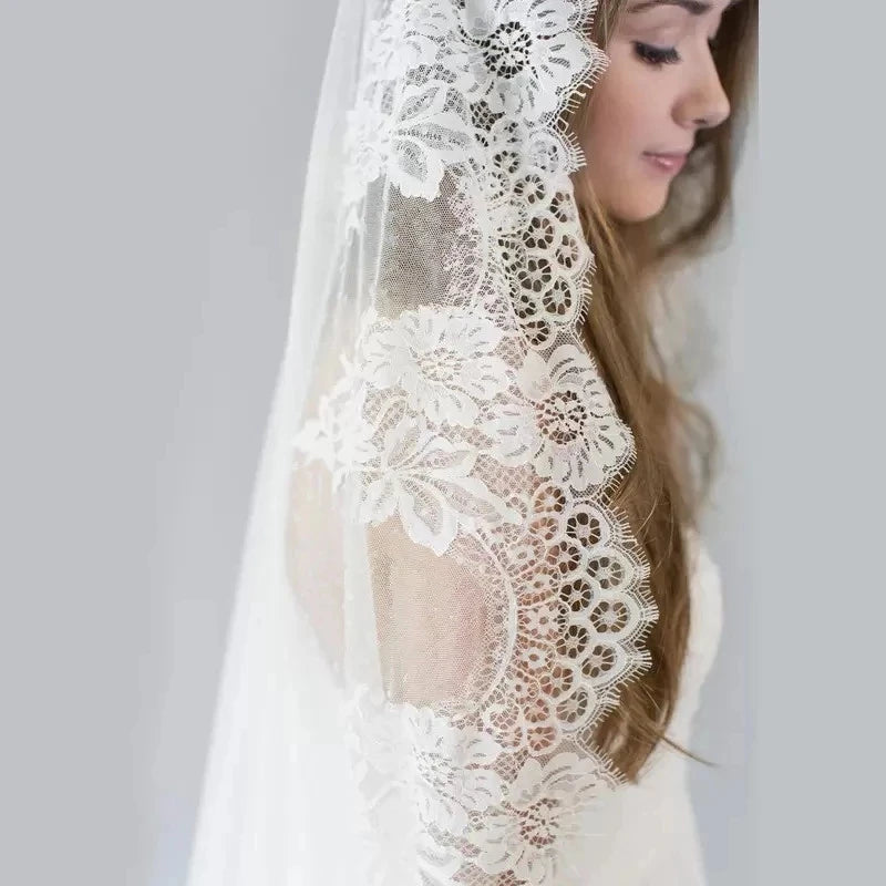 Voile de mariée dentelle ancienne