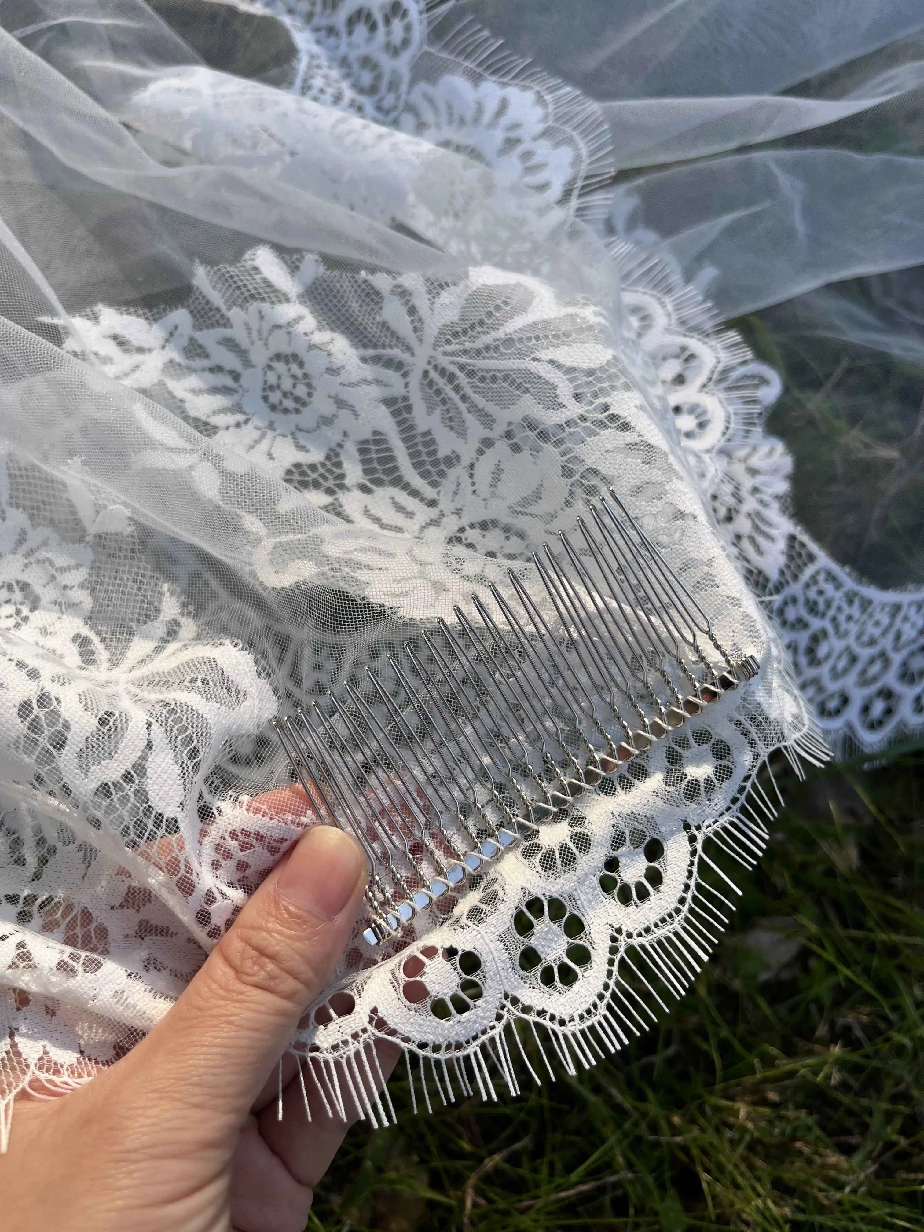 Voile de mariée dentelle ancienne
