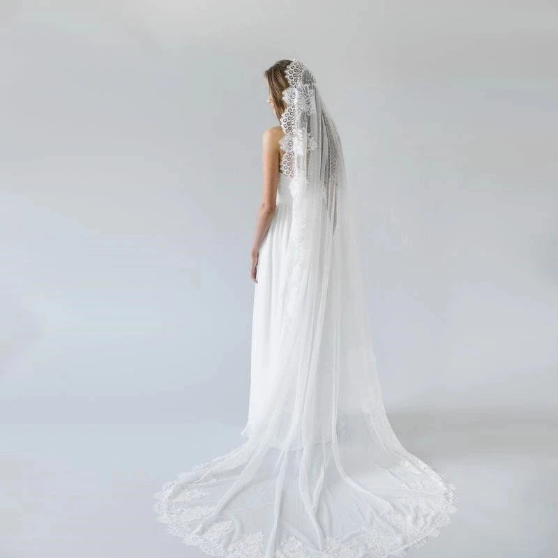 Voile de mariée dentelle ancienne