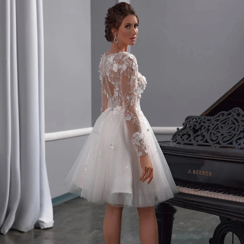 Robe de Mariée Bohème Champêtre Courte - Robe de mariée bohème