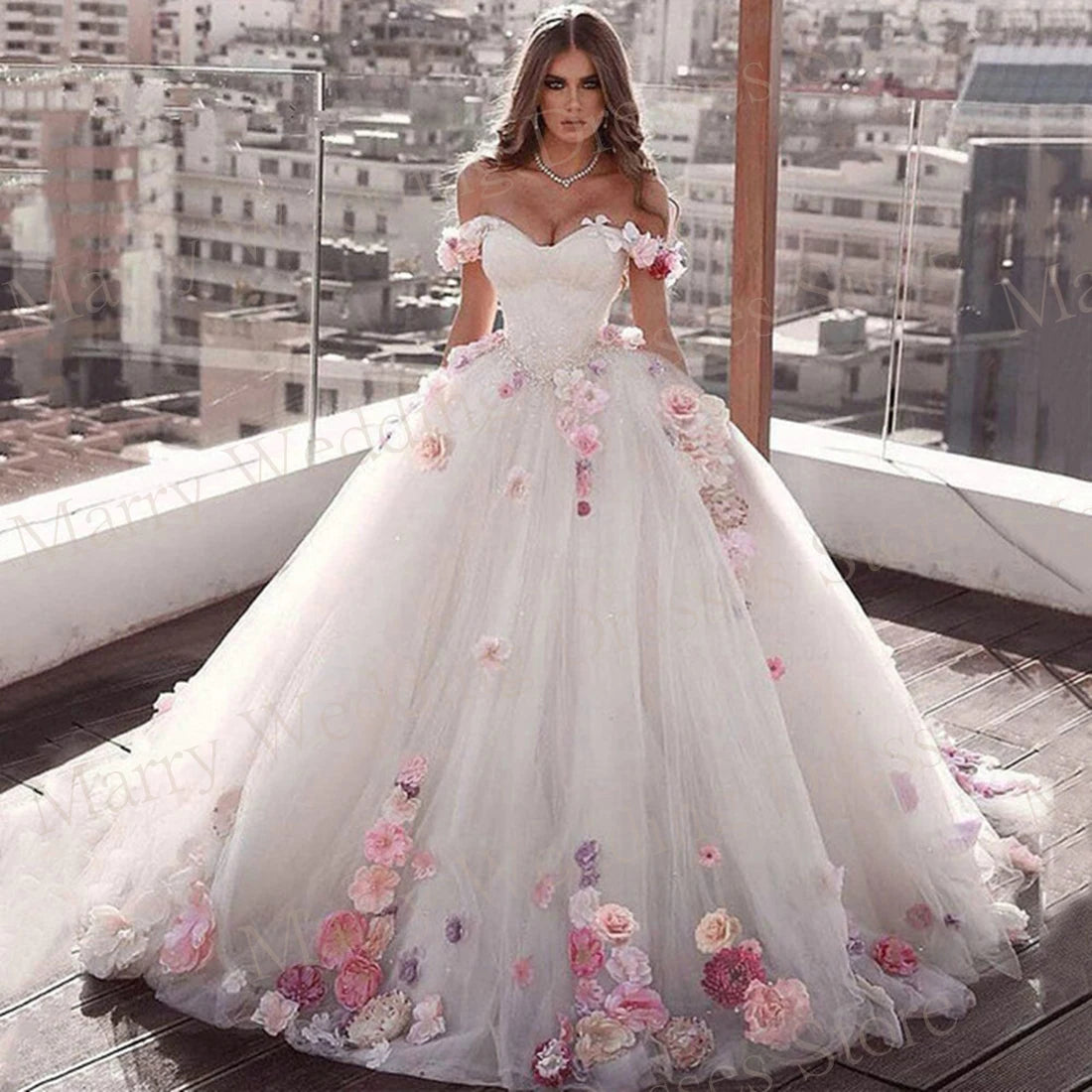 Robe de Mariée Bohème Fleurie | Robe de Mariée Bohème