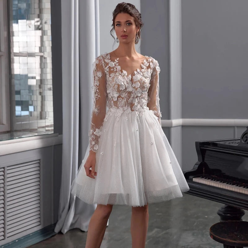 Robe de Mariée Bohème Champêtre Courte | Robe de Mariée Bohème