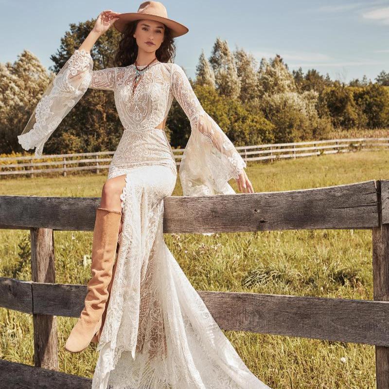 Robe de Mariée Bohème Hippie - Robe de mariée bohème